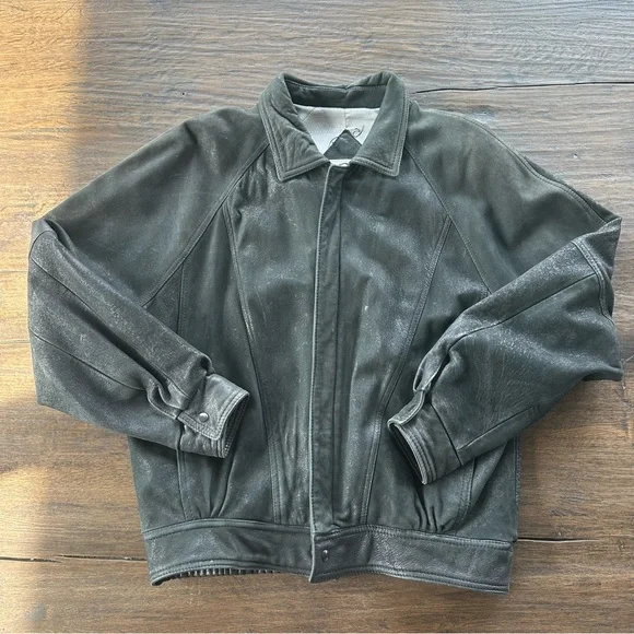 REMY VINTAGE GENUINE LEATHER ZIP UP JACKET SIZE 40 - Picture 3 of 7